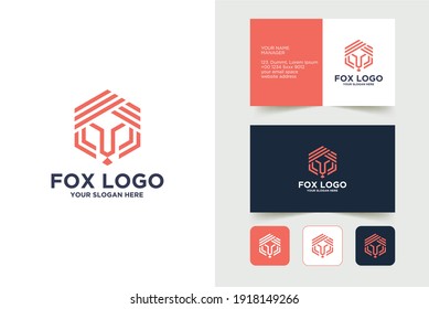 Fox logo design and business card design
