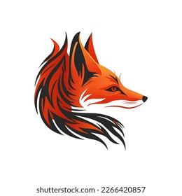Fox logo design creative fox head Logo vector illustration. Isolated on white