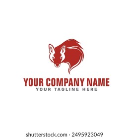 The fox logo design easily usable for print media and digital media also fully editable file for u 