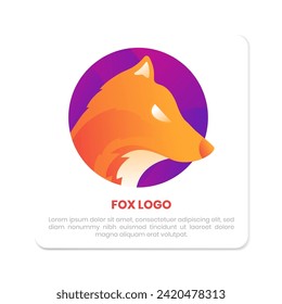 fox logo design with gradient colors