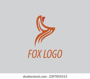 Fox Logo Design Graphic Templates Vector Stok Vekto, icon