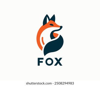 Fox logo design icon symbol vector illustration