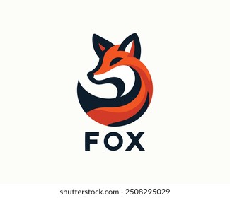 Fox logo design icon symbol vector illustration