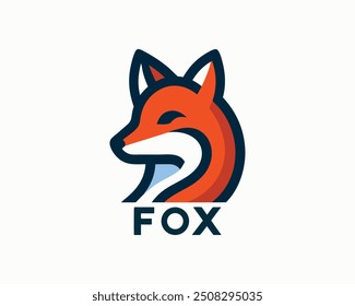 Fox logo design icon symbol vector illustration