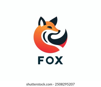 Fox logo design icon symbol vector illustration