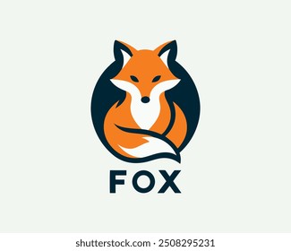 Fox logo design icon symbol vector illustration