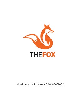 Fox Logo Design Icon Vector Illustration Template