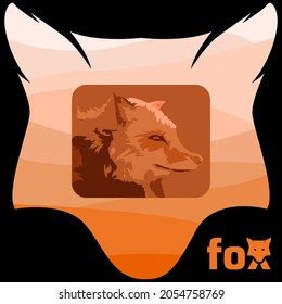 fox logo design illustration, t-shirt design