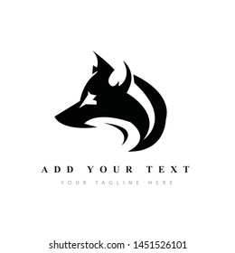 Fox logo design & illustration vector art