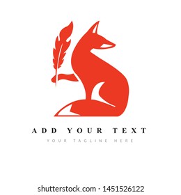 Fox logo design & illustration vector art