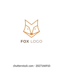 Fox logo design with modern concept. Vector
