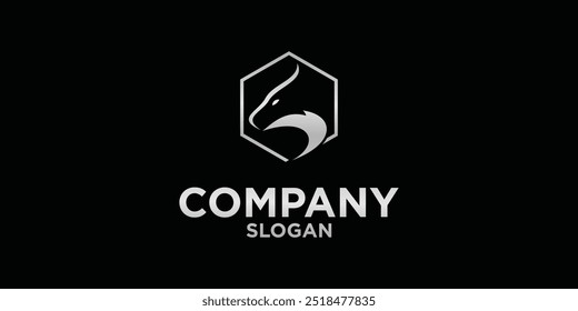 fox logo design with modern concept vector