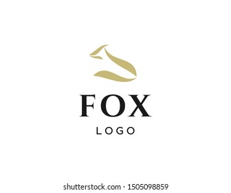 Fox logo design. Simple modern logo vector. Elegant logo template