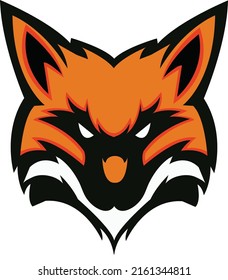 Fox Logo design, Fox sport logo vector , Fox head illustration vector drawing, Mascot Brave Fox Logo design any kind of graphic work, using the concept of a Fox's head, Esport game logo icon