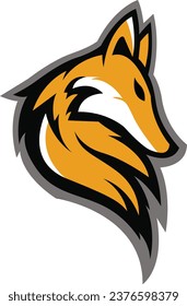 Diseño de logotipo Fox, vector de logotipo deportivo Fox, dibujo vectorial de ilustración de la cabeza Fox, diseño de logotipo Mascot Brave Fox de cualquier tipo de trabajo gráfico, utilizando el concepto de cabeza de Fox, icono del logotipo del juego Esport