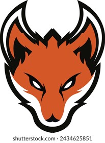 Fox Logo design, Fox sport logo vector , Fox head illustration vector drawing, Mascot Brave Fox Logo design any kind of graphic work, using the concept of a Fox's head, Esport game logo icon