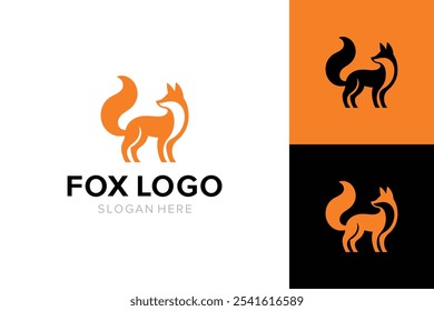 Fox Logo Design Template. Fox Illustration. Vector Fox.