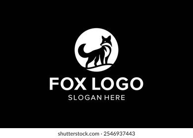 Fox Logo Design Template. Fox Illustration. Vector Fox.