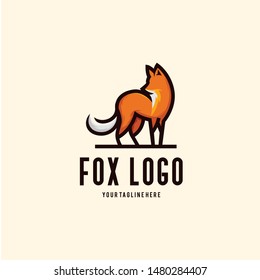 Fox Logo Design Template Inspiration - Vector