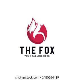 Fox Logo Design Template Inspiration - Vector