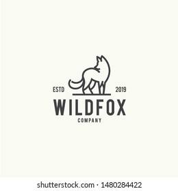 Fox Logo Design Template Inspiration - Vector