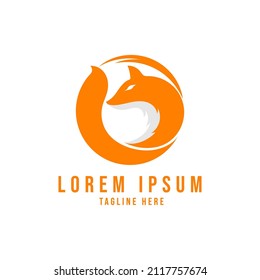 Fox logo design template vector isolated illustration