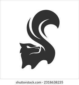 fox logo design template vector