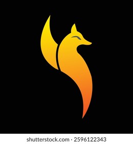 fox logo design template. Vector illustration