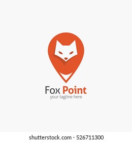 Fox Logo design template. Vector Illustration