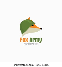 Fox Logo design template. Vector Illustration