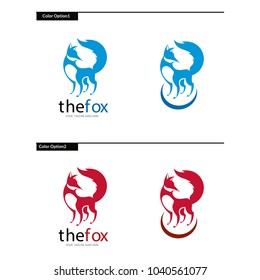 Fox Logo Design Template, Wild Animal Identity for Company's Logo
