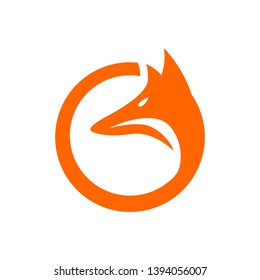 Fox logo design , vector