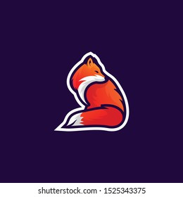 Fox logo design vector. With full color concept.