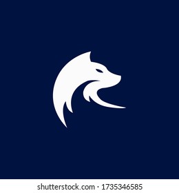 Fox Logo design Vector icon Template element.