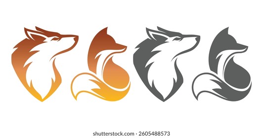Fox Logo Design Vector Icon Symbol Template. Fox Vector Logo Design
