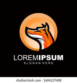 fox logo design vector illustration