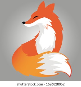 Fox Logo Design Vector Illustration