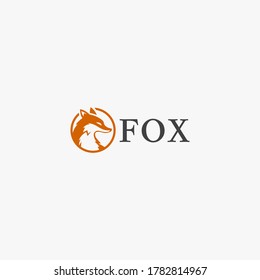 Fox logo design. Vector illustration.