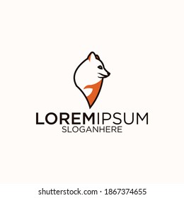 fox logo design vector illustration