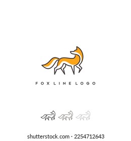 fox logo design vector illustration