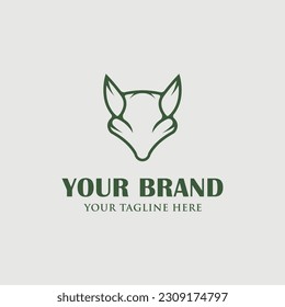 Fox logo design vector illustration