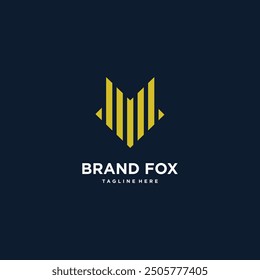 fox logo design vector set. logo template