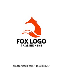Fox Logo Design Vector Template