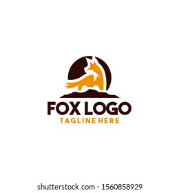 Fox Logo Design Vector Template