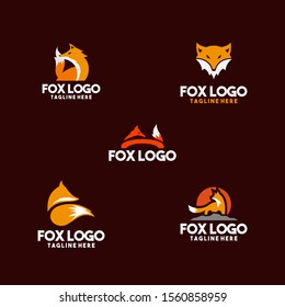 Fox Logo Design Vector Template