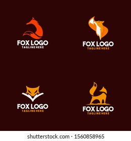 Fox Logo Design Vector Template