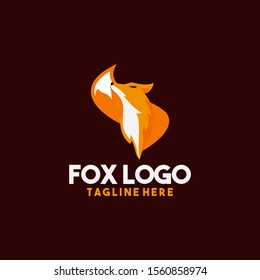 Fox Logo Design Vector Template