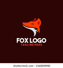 Fox Logo Design Vector Template
