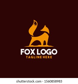 Fox Logo Design Vector Template