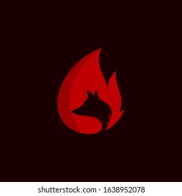 Fox Logo Design Vector Template